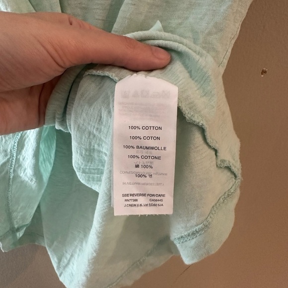 J. Crew Mint Green Fitted Short Sleeve T-Shirt Size M - Picture 4 of 5